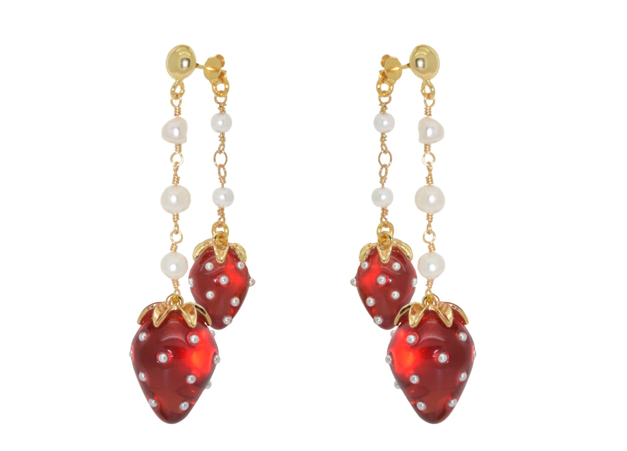 Miccy's | Red Fragola | Resin Earrings