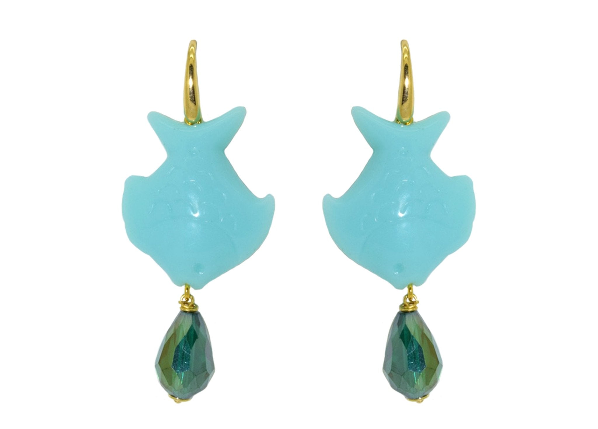 Miccy's | Shark Bait Turquoise | Resin Earrings