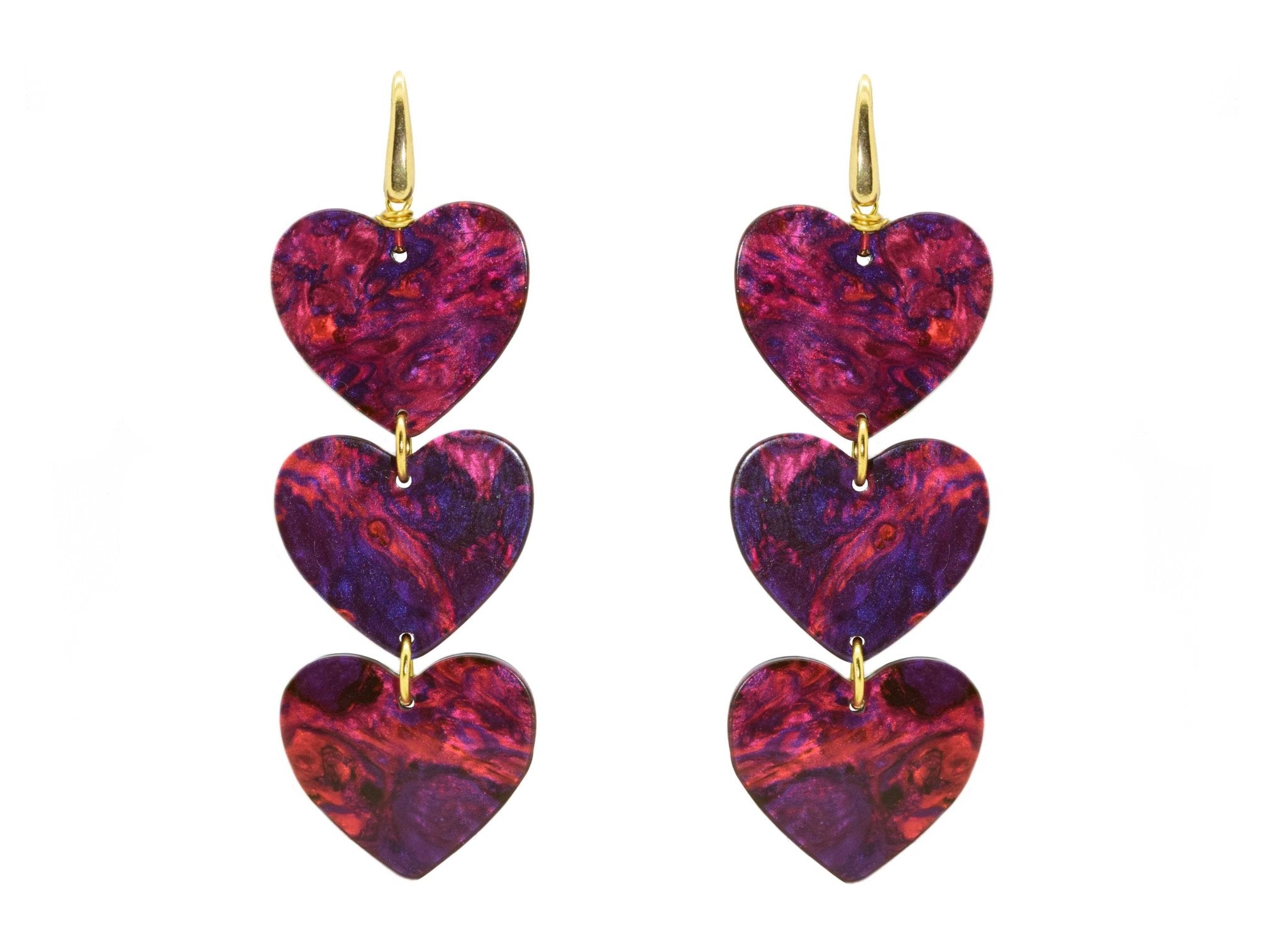 Miccy's | Stargazer Hearts | Resin Earrings