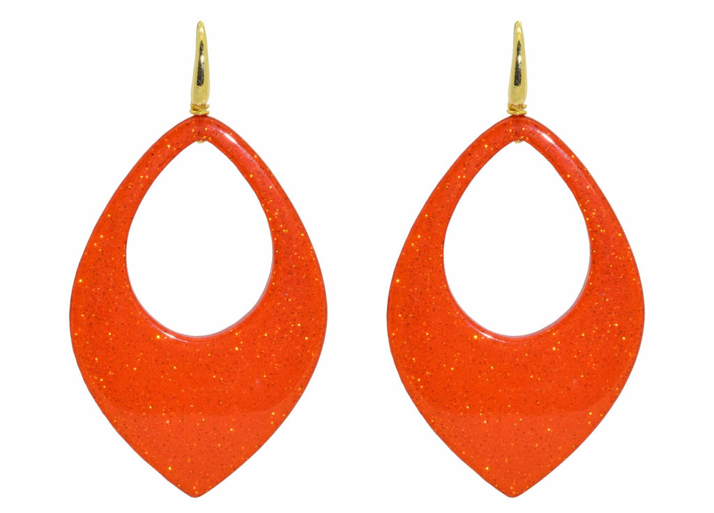 Tangarine Moondust Drops | Resin Earrings - Miccy's Jewelz Europe