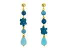 Miccy's | Teal Tortoises | Gemstone Earrings