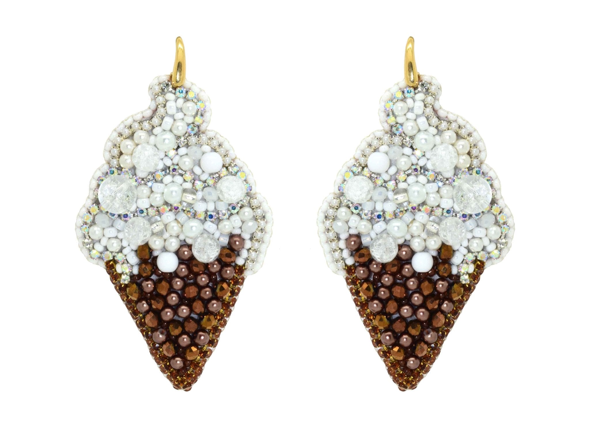 Miccy's | Vanilla Ice Cream | PatchArt Earrings