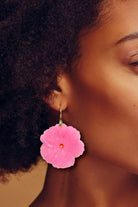 Miccy's | Hibiscus Pink | Resin Earrings