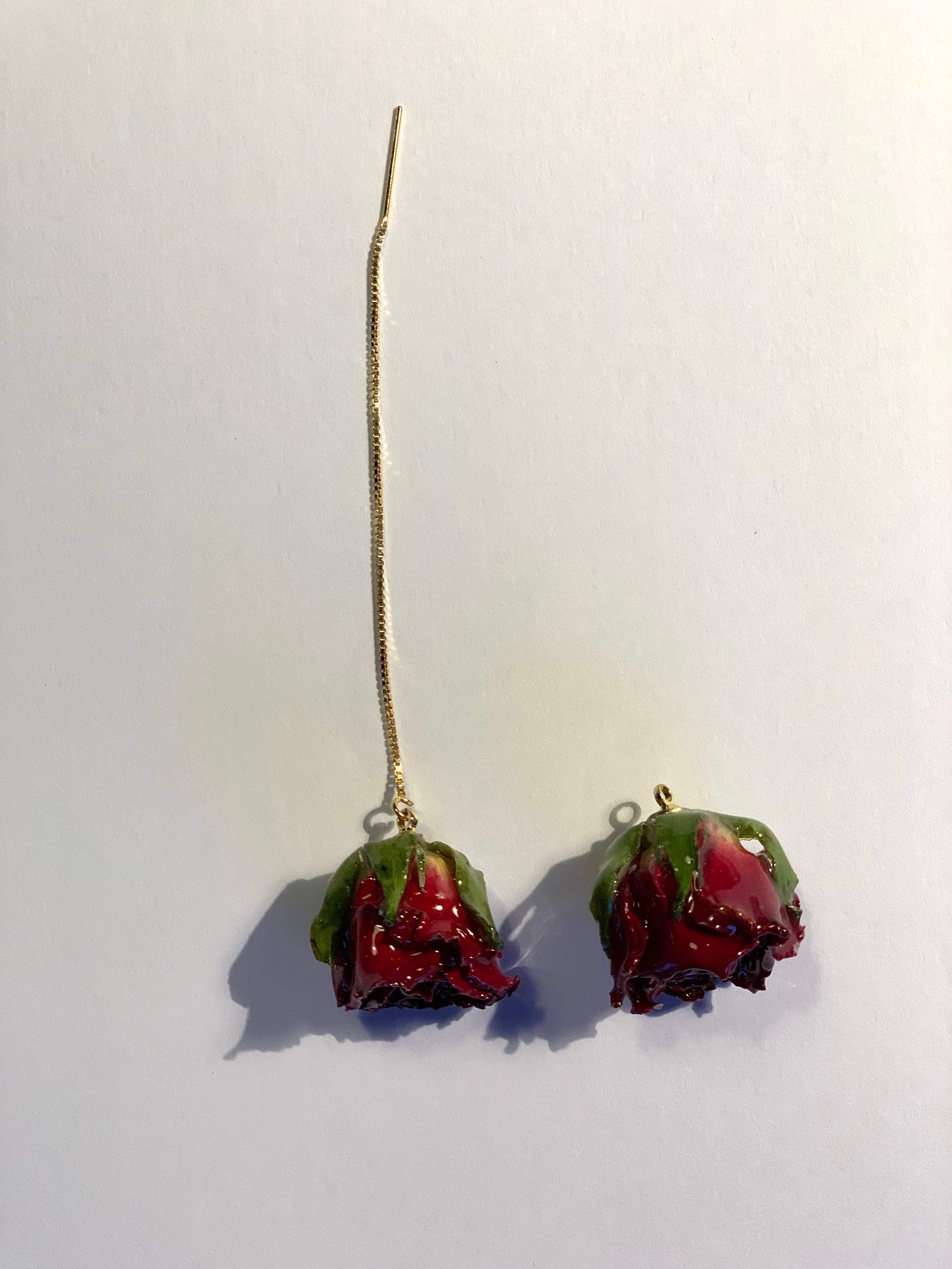 Miccy's | Blossom Rose Red | Resin Earrings