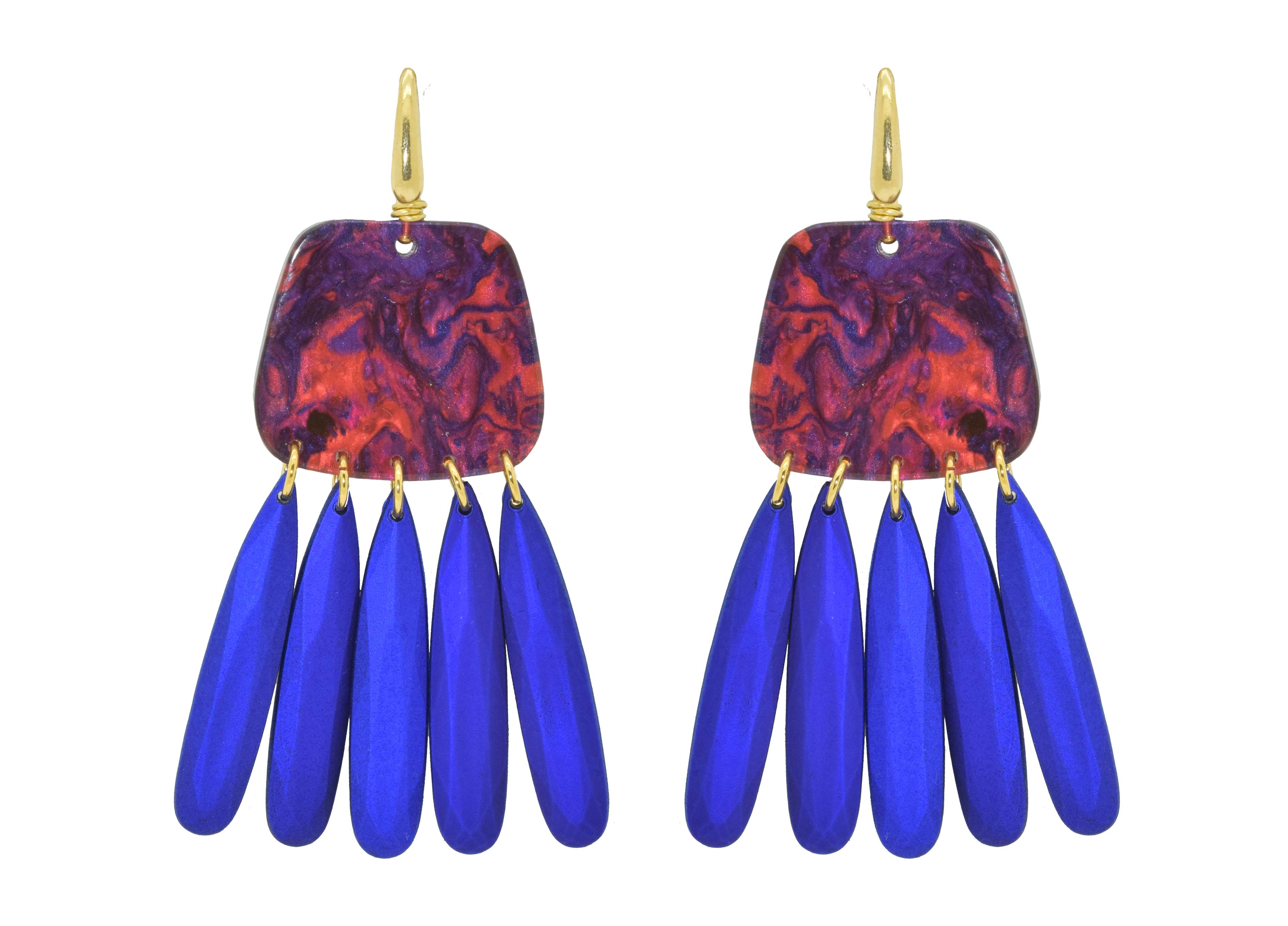 Miccy's | Big Bird Blue | Resin Earrings