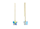 Miccy's | Crystal Butterfly in Multi-Colour Metallic White | Crystals Earrings