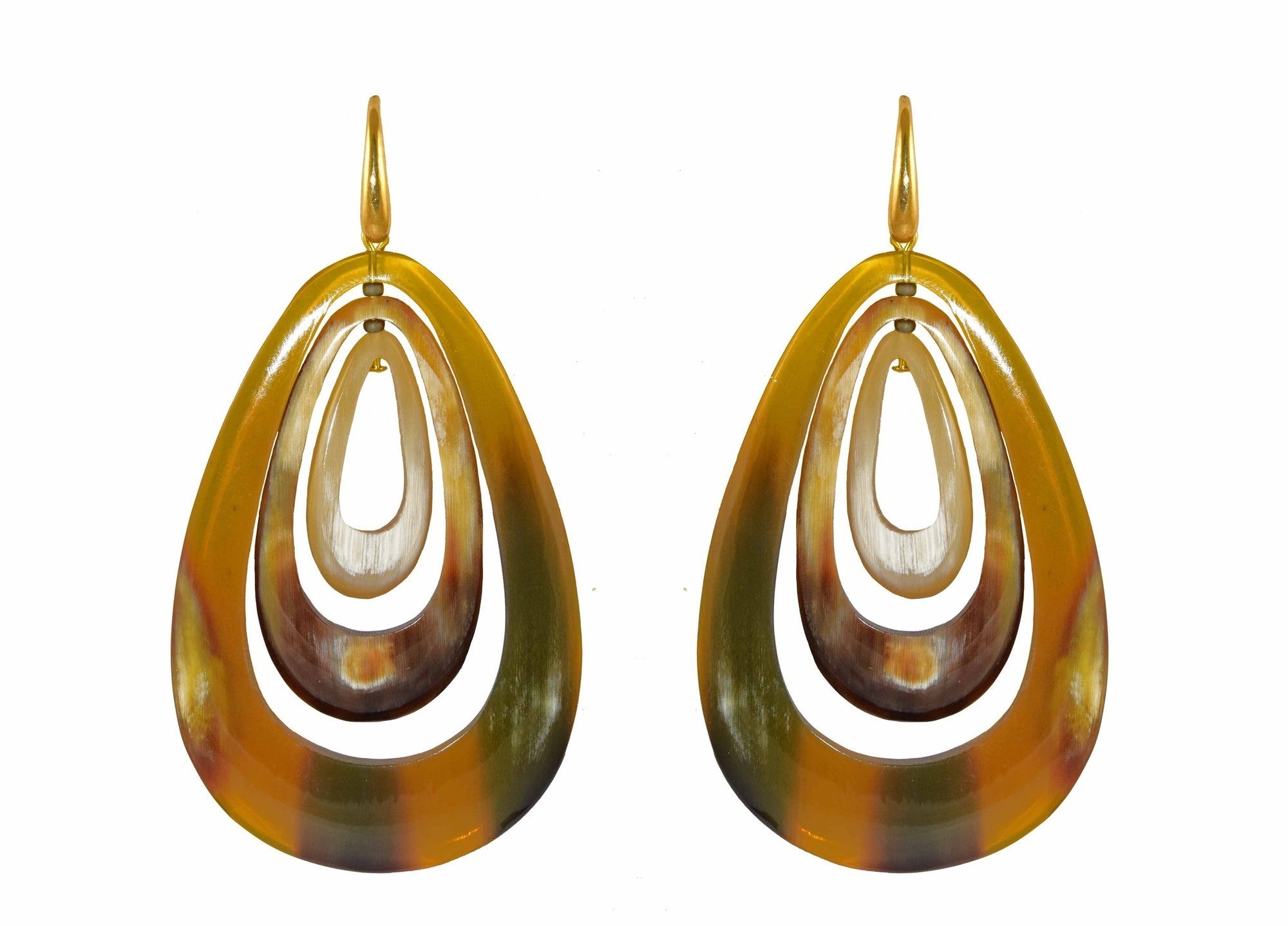 Miccy's | Triple horn teardrops | Horn Earrings