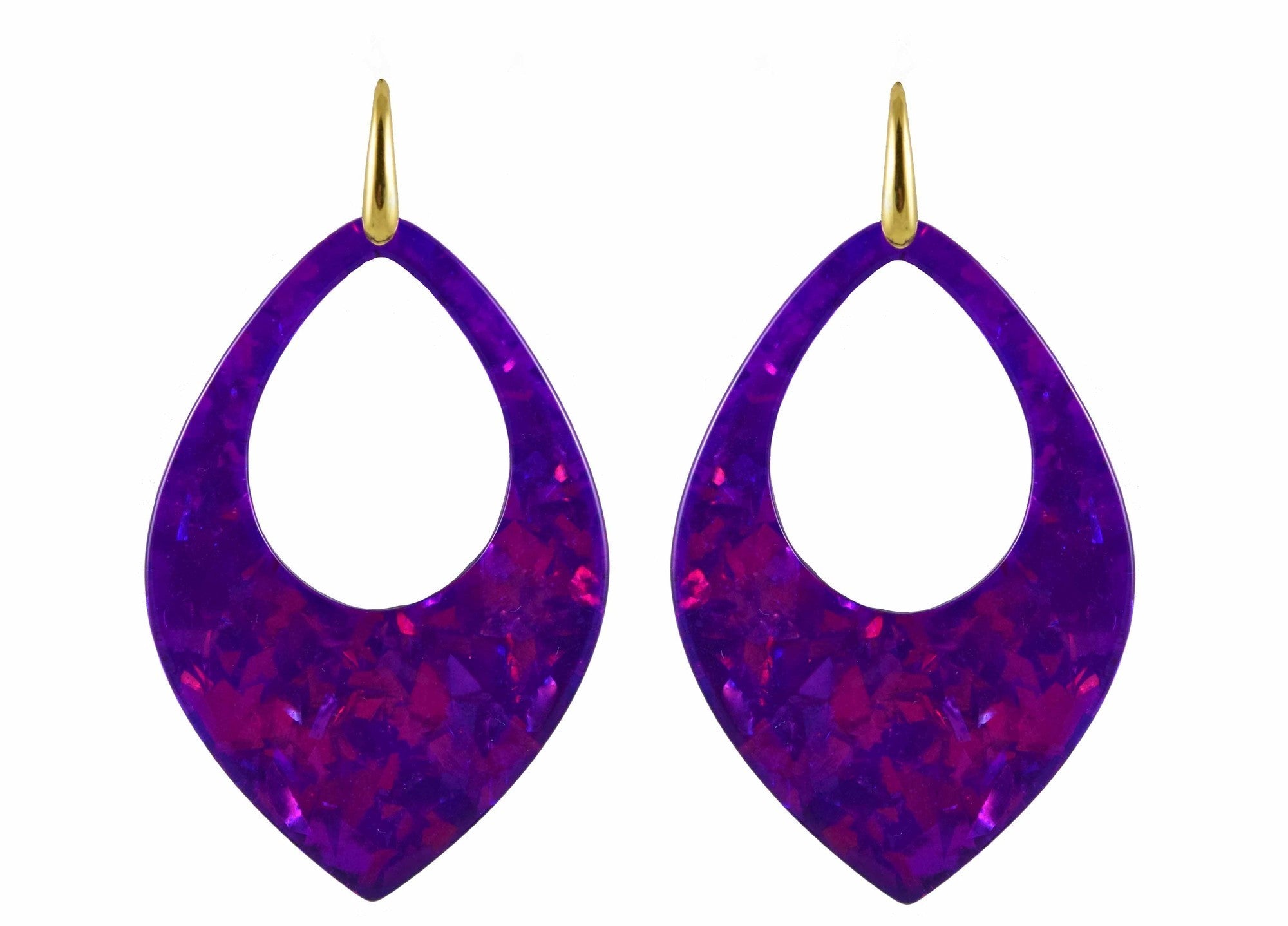 Miccy's | Ultra Violet Sequin Drops | Resin Earrings